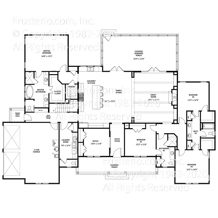 Prescott House Plan First Floor Plan