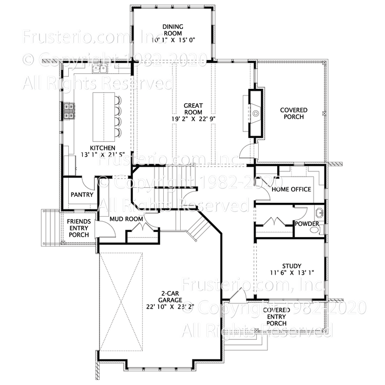 Yaeger House Plan First Floor Plan