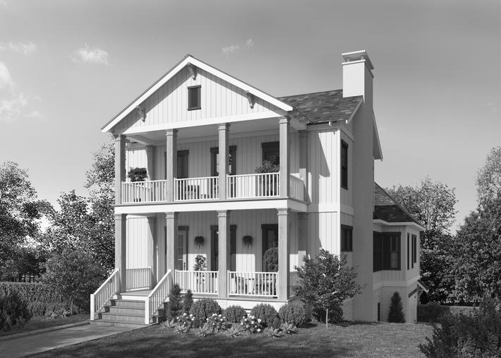 Jackson Front Elevation Rendering