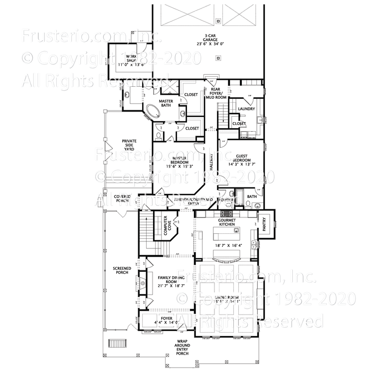 Batson House Plan First Floor Plan