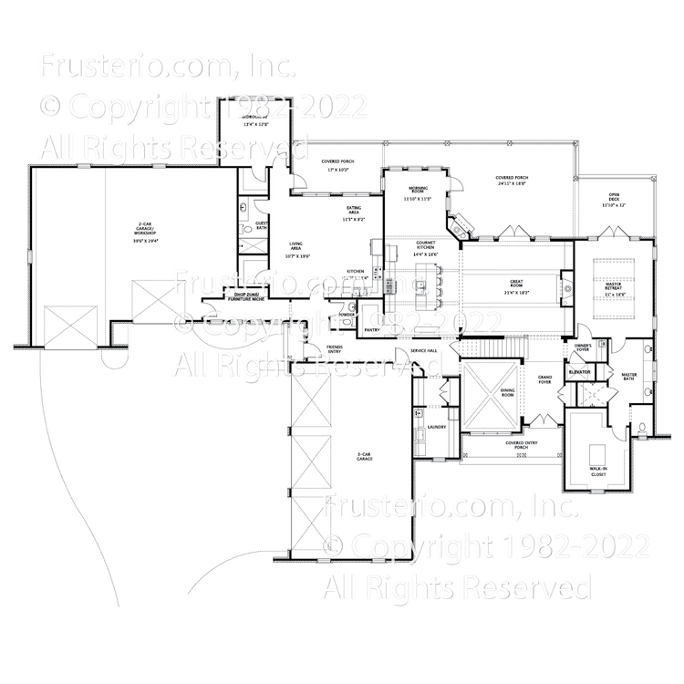 Saxton House Plan First Floor Plan