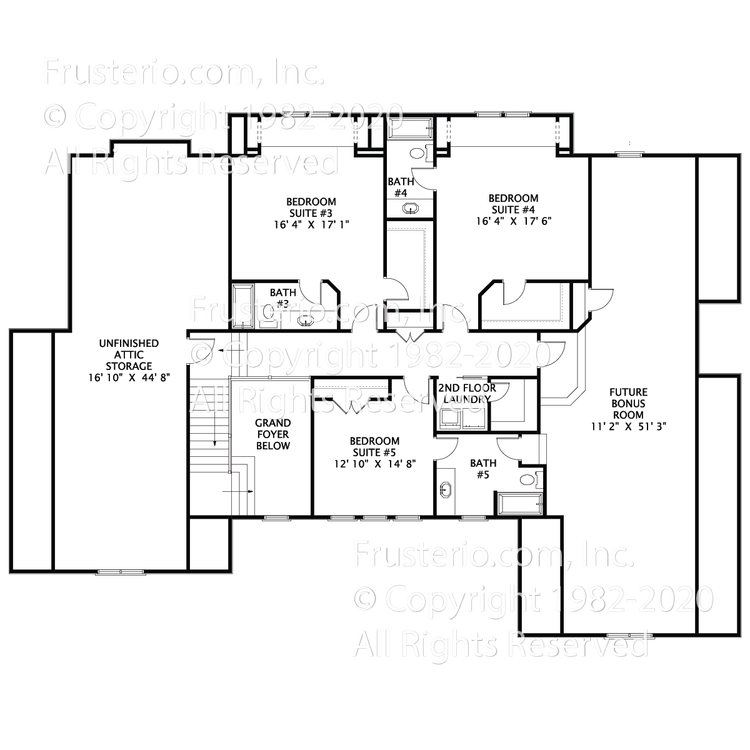 Blackridge House Plan 2nd Floor