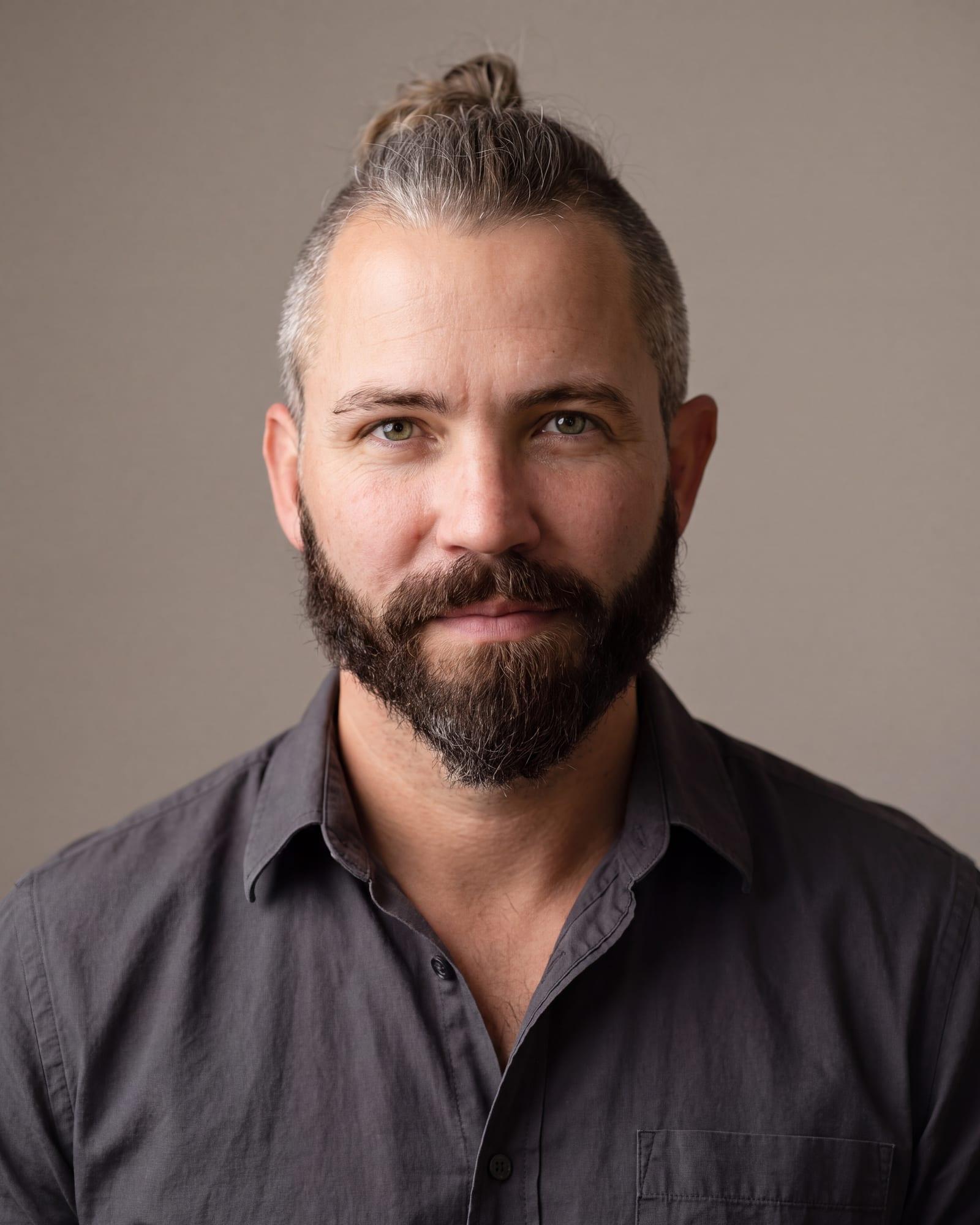Portrait of Wes Thompson, director of operations and marketing at Frusterio Design