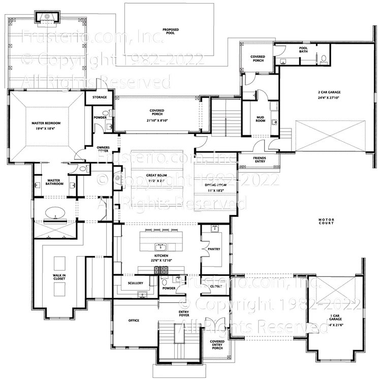 Schaefer House Plan First Floor Plan