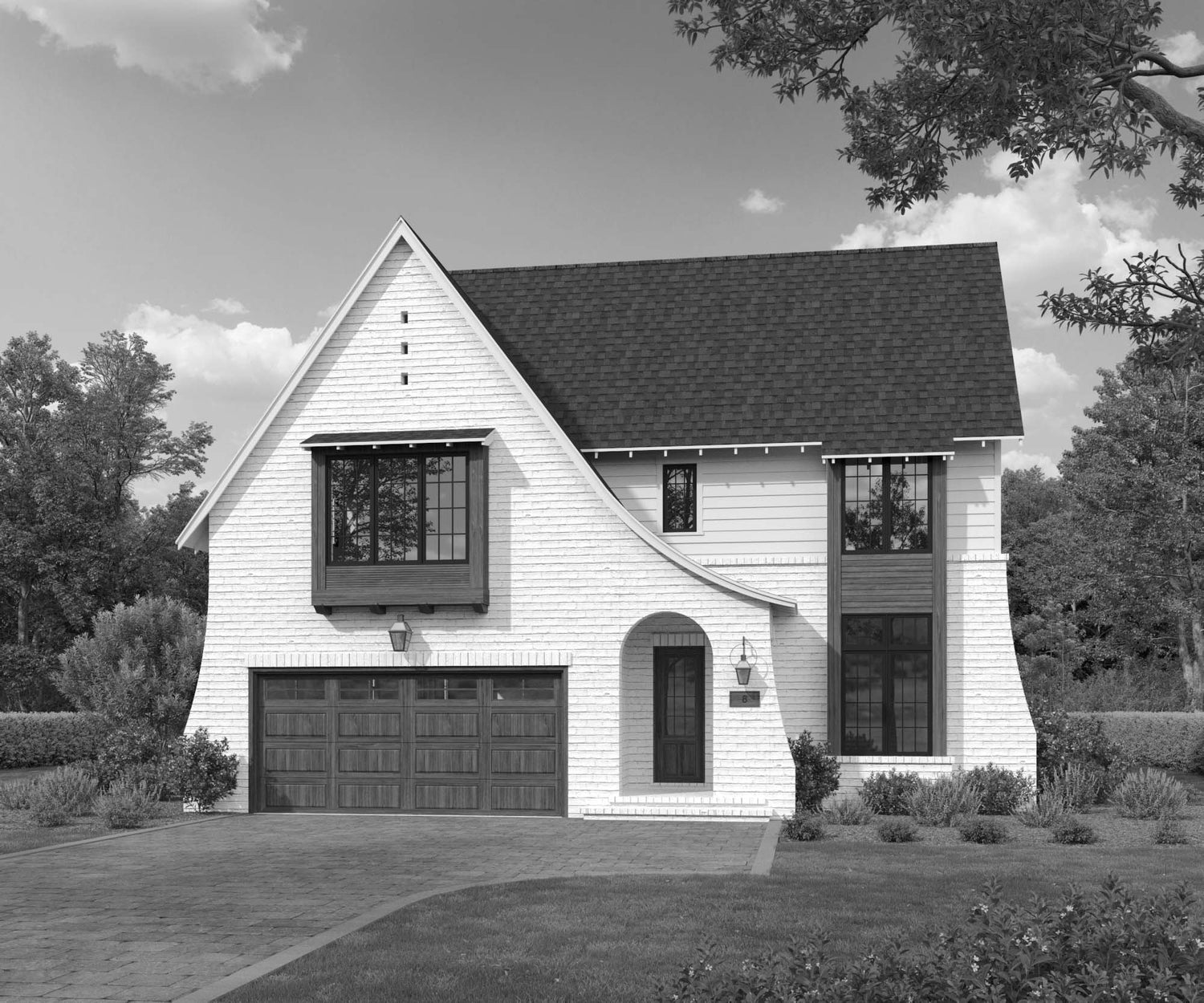 Aksu Front Elevation Rendering