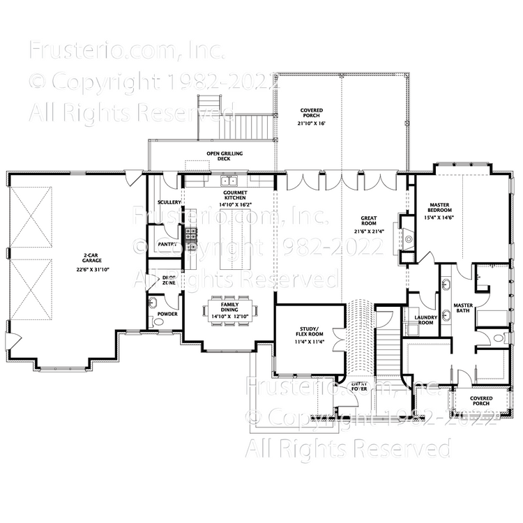 Drew  House Plan First Floor Plan