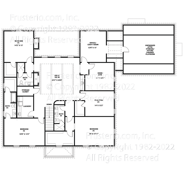 Merritt House Plan 2nd Floor