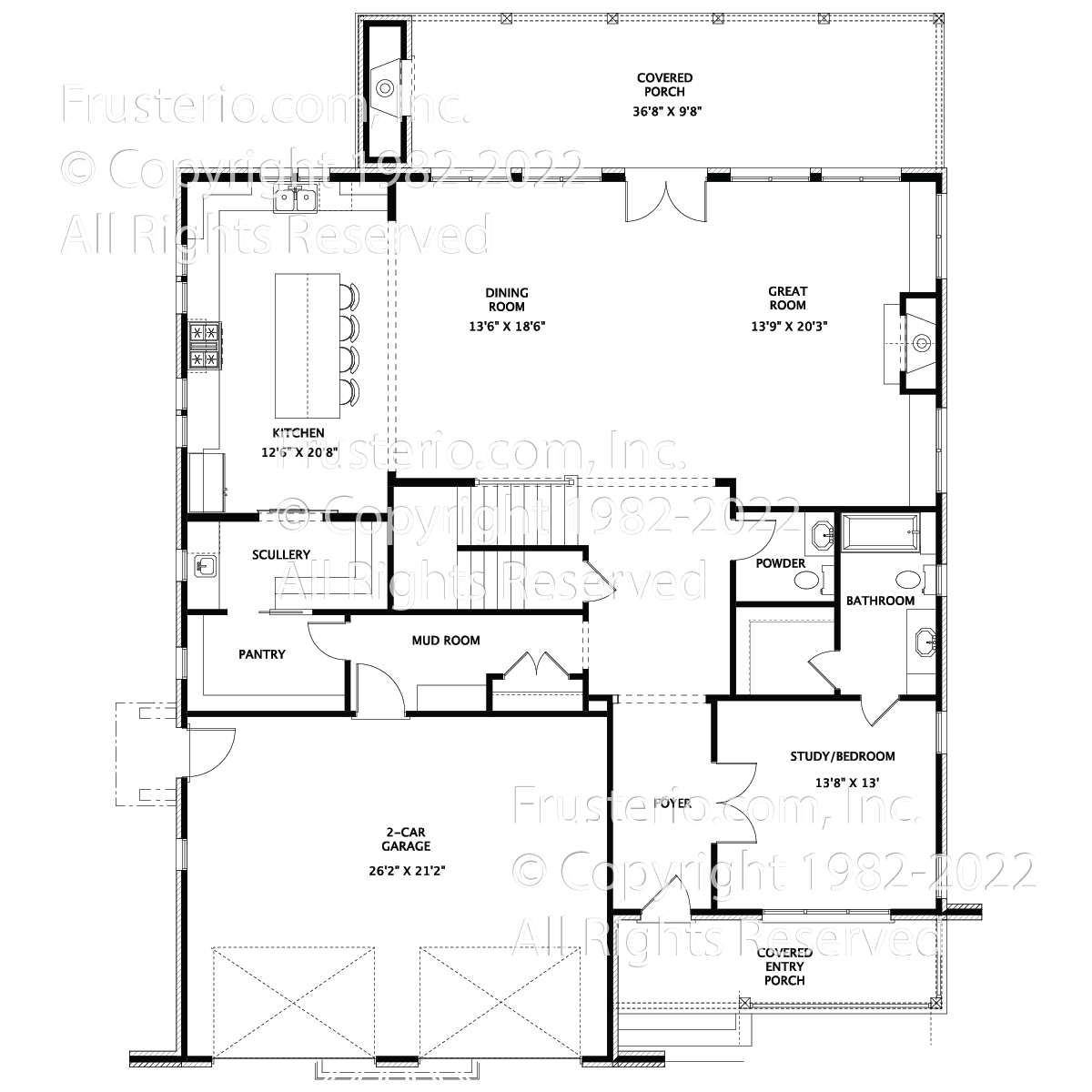 Cedarbrook House Plan First Floor Plan