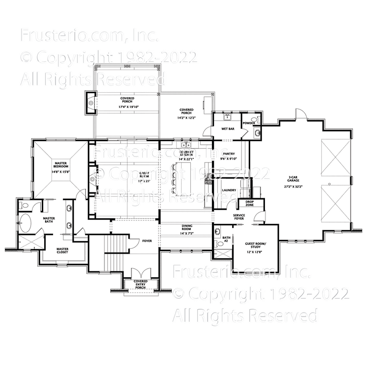 Sullivan  House Plan First Floor Plan