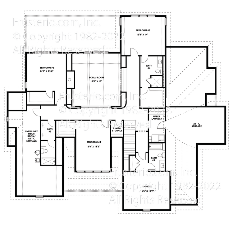 Dean House Plan 2nd Floor