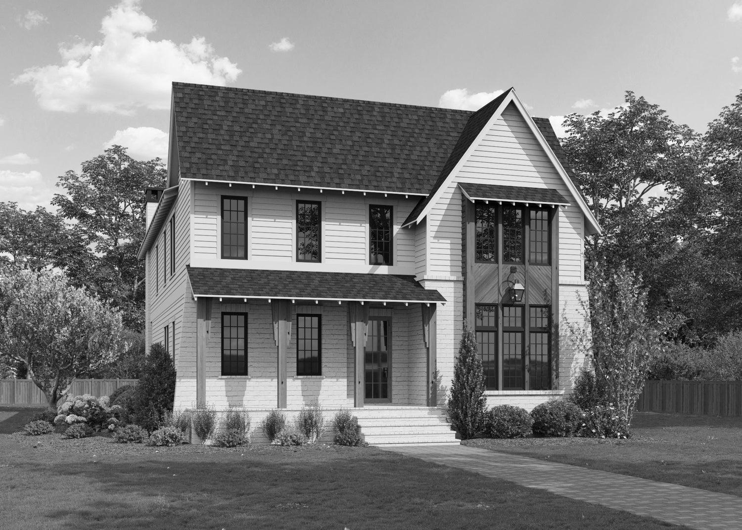 Irving Front Elevation Rendering
