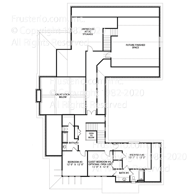 Portico House Plan 2nd Floor