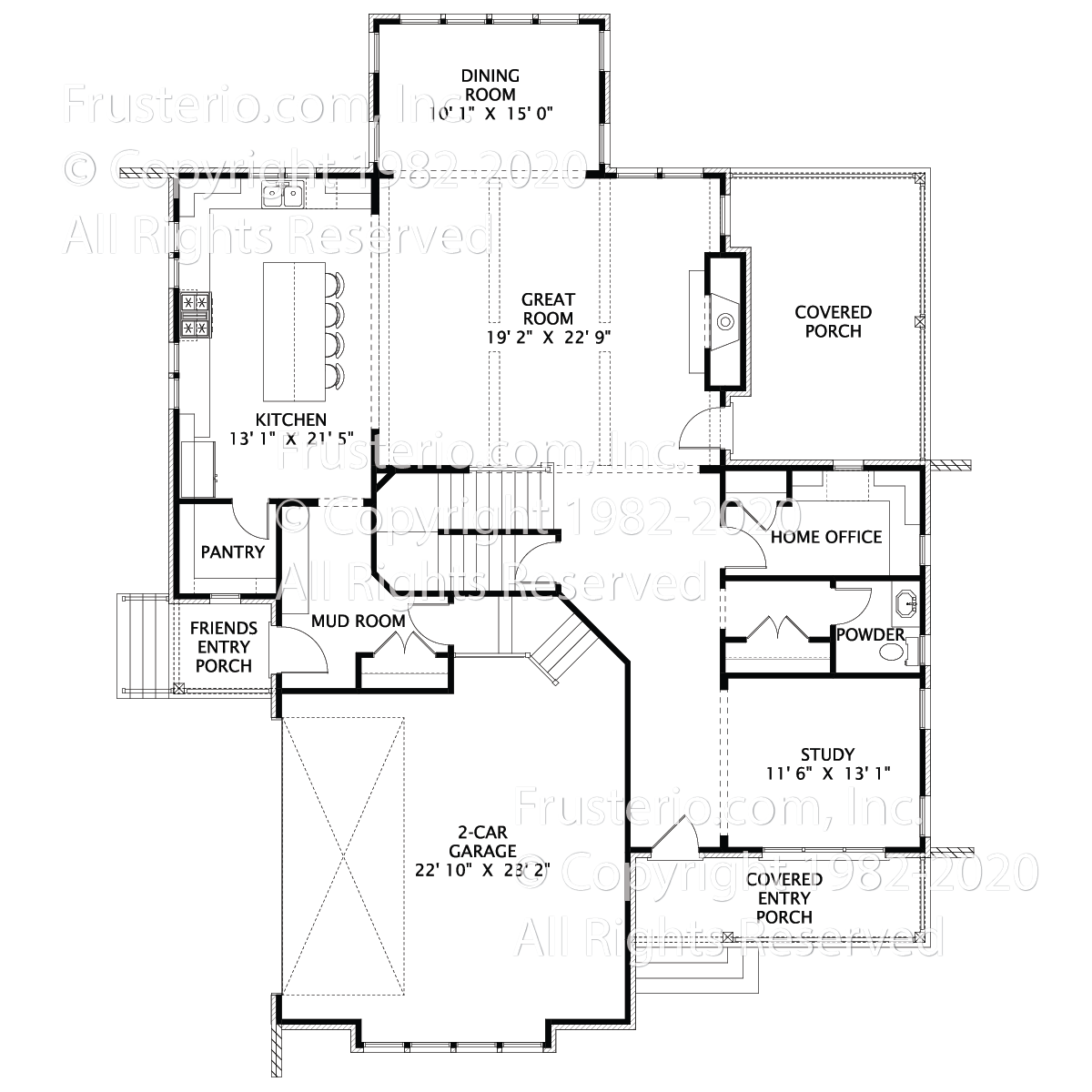 Yaeger House Plan First Floor Plan