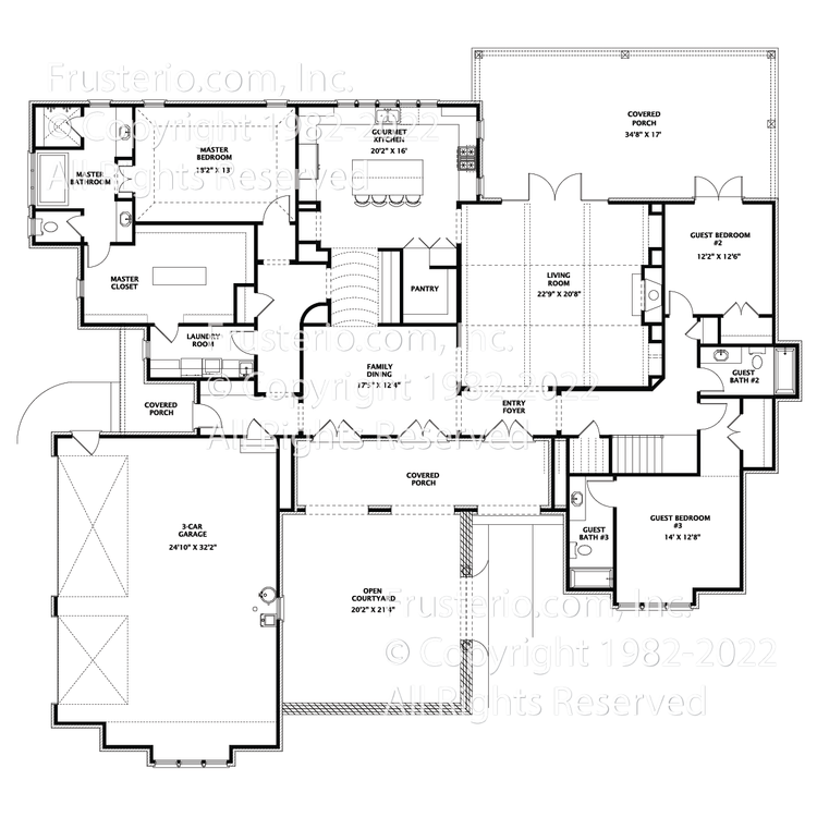 Truett House Plan First Floor Plan