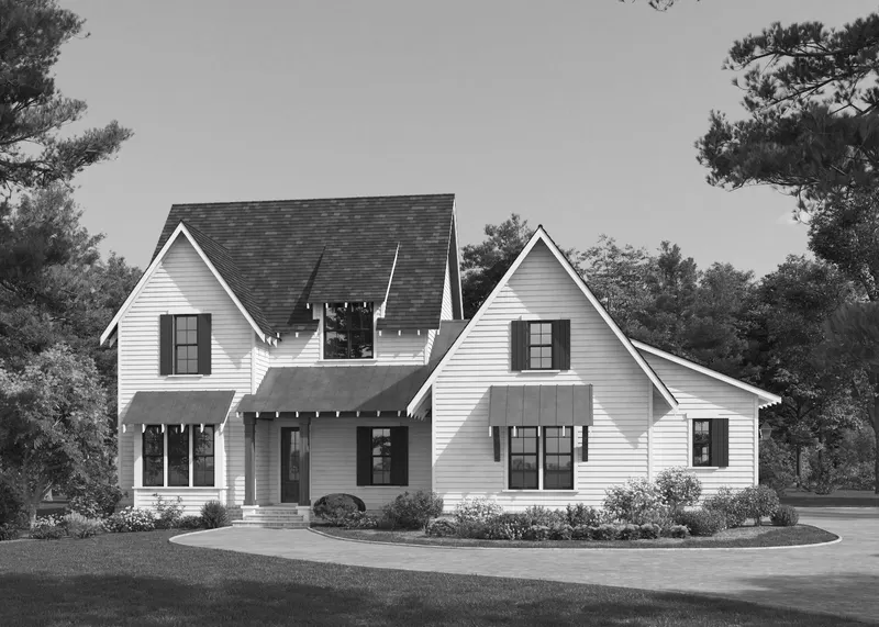August house plan exterior