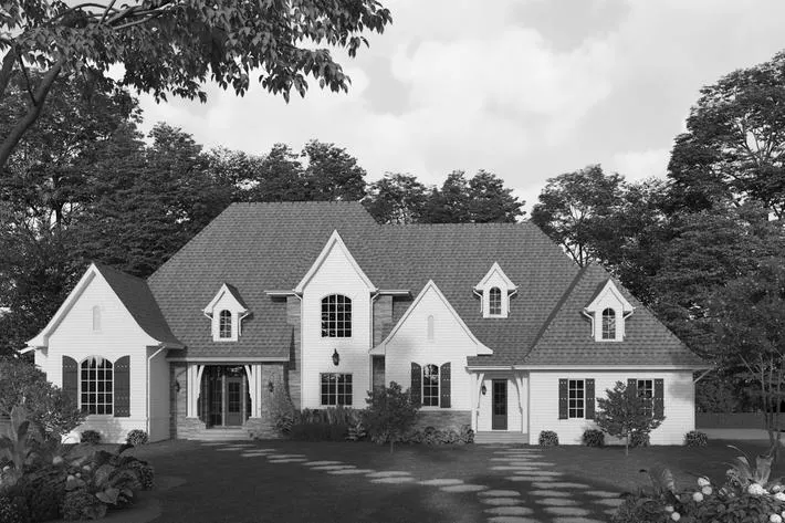 Cloverleaf house plan exterior