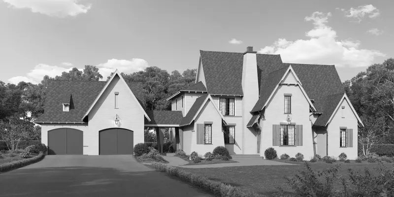London house plan exterior
