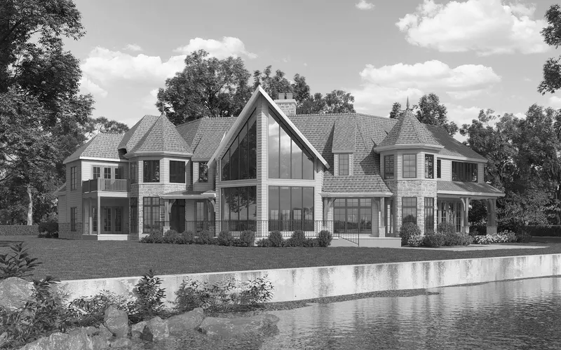 Norman house plan exterior