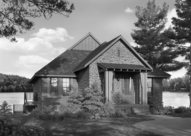 River house plan exterior