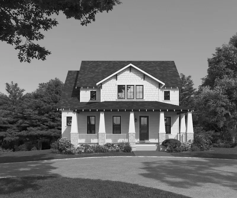 Story house plan exterior