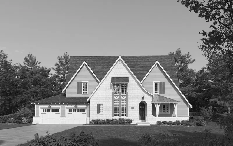 Timber house plan exterior